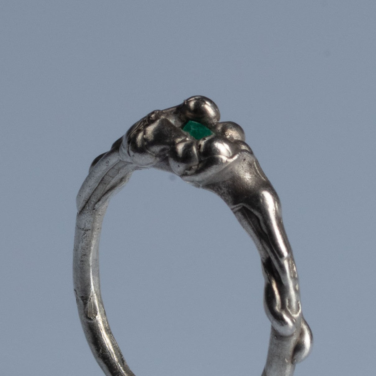Sterling Silver Ring with Emerald "Smaragdus"