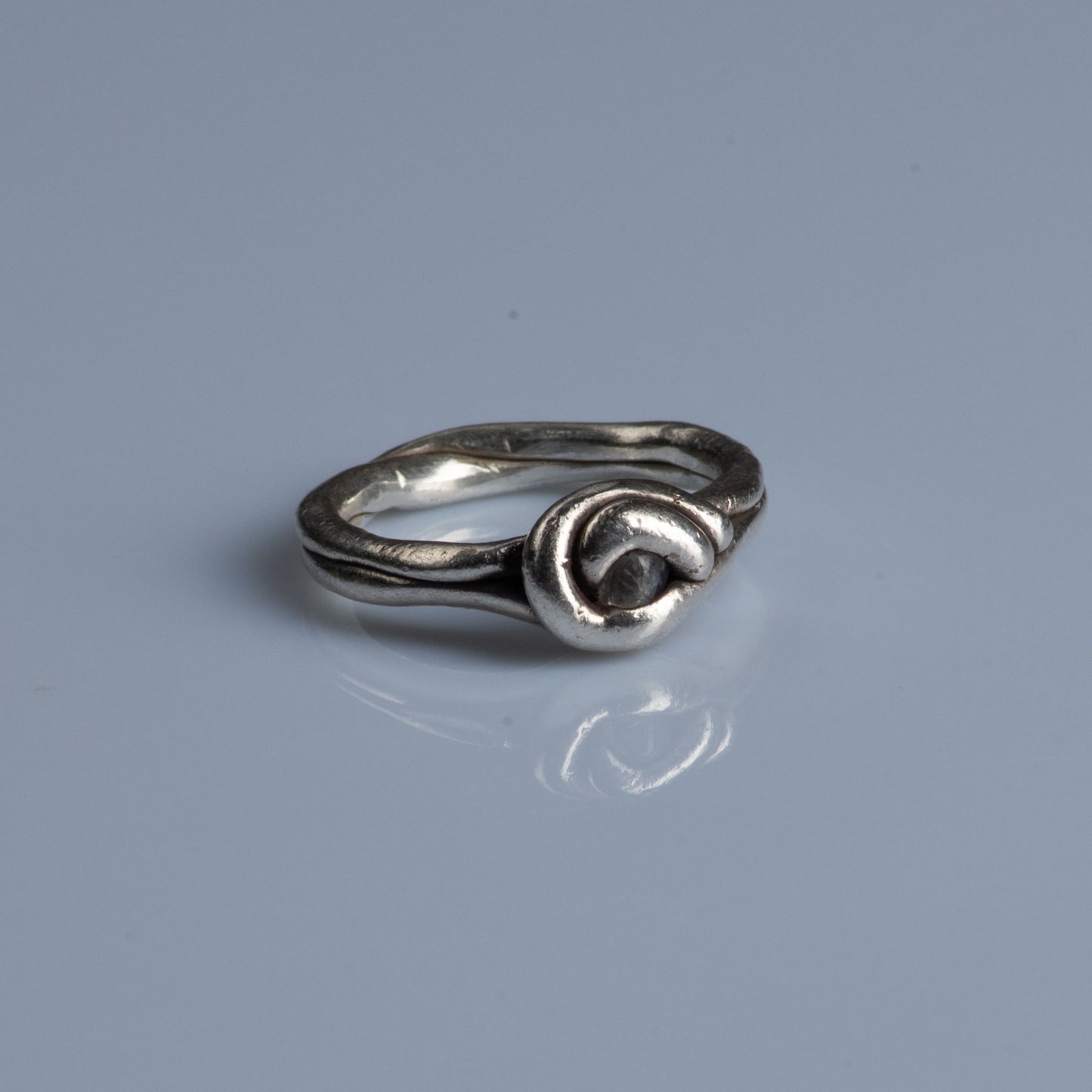 Sterling Silver Ring with Moonstone "Shimmer"