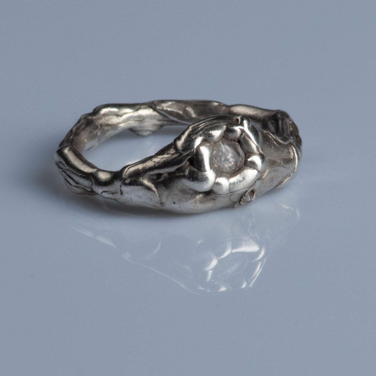 Sterling Silver Ring with Moonstone "Shine"