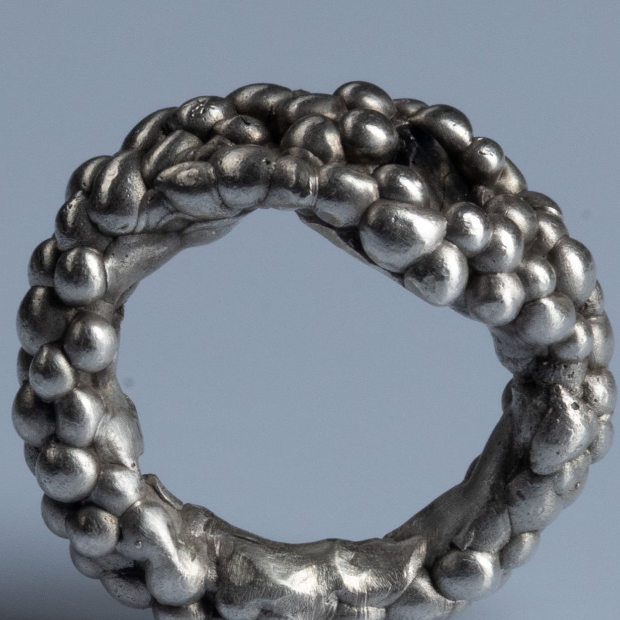 Sterling Silver Ring with Raw Sapphire "Effervescent"