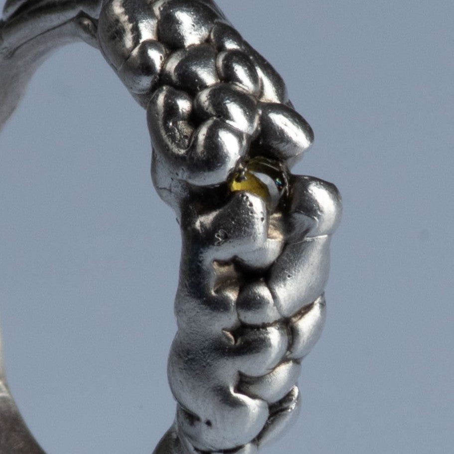 Sterling Silver Ring with Cabochon Cut Peridot "Sunrise"